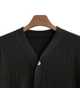 V-Neck Ribbed Cardigan (6684154527862)