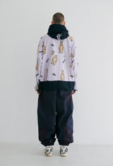 ロイヤルフリースフードジャケット / BSR2223FWJK102 ROYAL FLEECE HOODED JACKET BIG BEAR RABBIT PURPLE