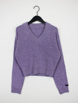 ウールVネッククロップニット/Wool V-neck Crop Knit (10color)