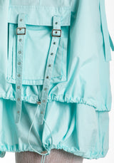 ポケットバルーンミニドレス / POCKET BALLOON MINI DRESS (AQUA)