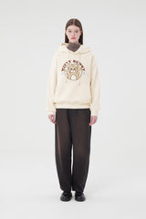 ウィティーバニーブークレワーディングフーディー／WITTY BUNNY BOOKLE WORDING HOODIE [IVORY]