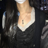 デューネックレス/Black dew necklace