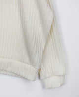 リブハーフジップアップニット / Ribbed Half Zip Up Knit (4color)