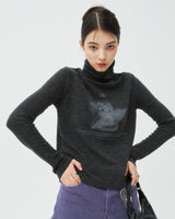 PLASTER CAST TURTLENECK KNIT-BLACK (6605055524982)
