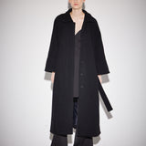 バルマカンボウクルコート / Balmacaan boucle coat black