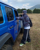 No.0450 P pattern fleece hood JK (3color)