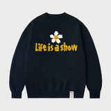 [UNISEX] Tape Flower Smile Sweatshirt