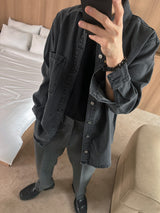 ASCLO Washing Black Denim Jacket