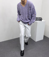 ウィステッドダメージニット/SK wisted damage knitwear (4 colors)