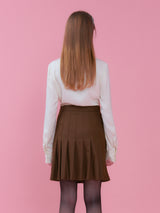 KATE PLEATS MINI SKIRT_BROWN (6612509327478)