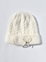 White Ribbon Beanie