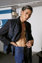 MCxQDAP NAVY HYBRID DENIM BLAZER (4631384195190)