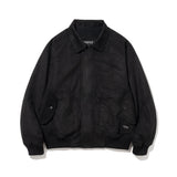 Vague Suede Bomber Jacket Black