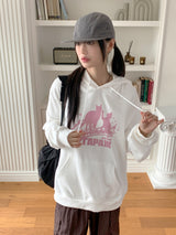Asop Y2K Cat Star-printing Long-Sleeved Hoodie T-Shirt