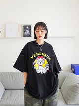 スマイルキャットショートスリーブTシャツ / VENTIQUE Smile Cat Short Sleeve T-shirt 3color