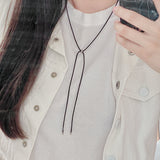 simple knotted string necklace