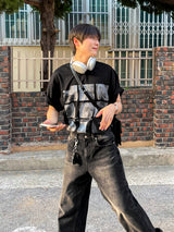 square lettering t-shirt