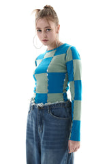 チェックホールニット/CHECK HOLE KNIT