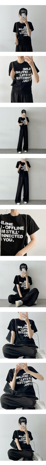 オンラインレタリング半袖Tシャツ / Online lettering short-sleeved T-shirt