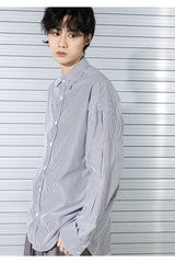 ストライプインバーテッドプリーツシャツ / STRIPE INVERTED PLEATS SHIRTS