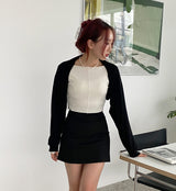 ミニボレロカーディガン / Mini bolero cardigan (3color)