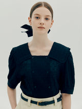 ドットビンテージブラウス / Dot vintage blouse - Black