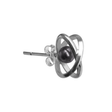 ETERNAL pearl earring (WHITE) -Single piece- (4630619783286)
