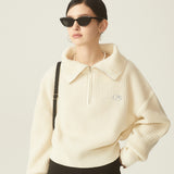 OSロゴクロップニットハーフジップアップ / OS LOGO CROP KNIT HALF ZIP-UP - 3COLOR