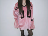 Ribbon velvet rugby-T