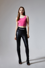 Faux leather leggings