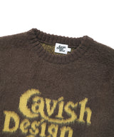 BRUSHED SELLER LOGO KNIT CREWNECK BROWN(CV2DFUK600A)