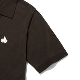 モノチェリーオープンカラーニット / MONO CHERRY OPEN COLLAR KNIT [BROWN]