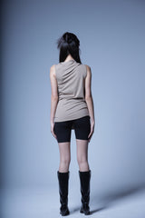 04.DRAPE DRESS TOP MOCHA