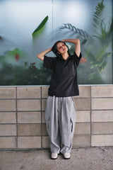 H-T CARGO BALLOON SWEAT PANTS (Gray) / カーゴバルーンスウェットパンツ