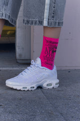 YOUTHHOSTEL GRAPHIC SOCKS [PINK]
