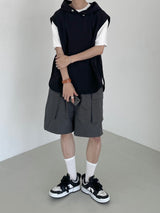 Hood long vest