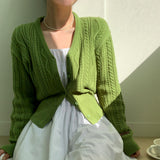 オールデイツイストVネックカーディガン / [Bellide made] All-Day Twist V-Neck Cardigan
