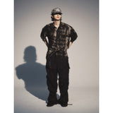 クリースナイロンバンディングパンツ / CREASE NYLON BANDING PANTS_BK
