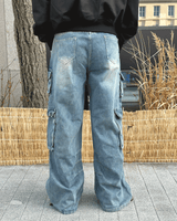 Triple pocket denim pants