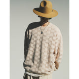 ネットウェーブチェッカーニット / NET WAVE CHECKER KNIT_BG