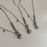 アンティークトグルバーネックレスエリシコインネックレス//cop Antique Toggle Bar Elisicoin Necklace
