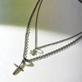 Two chain layered necklace (6685444505718)