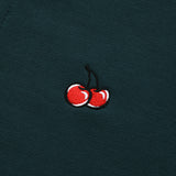 スモールチェリークロップフーディージップアップ／SMALL CHERRY CROP HOODIE ZIP UP [DARK GREEN]