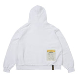 INSIDEOUT OVERSIZED BIO-WASHED HOODIE V2  WHITE / BLACK