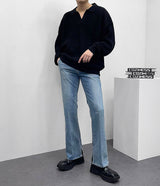 ハッチカラーニットウェア/SK Hacchi Collar Knitwear (4 colors)