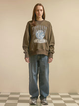 キックバックスウェット/KICK BACK SWEATSHIRT (DUSTY KHAKI)