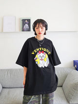 スマイルキャットショートスリーブTシャツ / VENTIQUE Smile Cat Short Sleeve T-shirt 3color