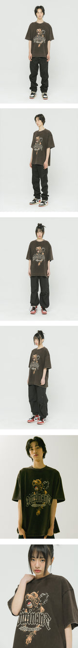 ビンテージウォッシングブルドッグT / Vintage Washing  Bulldog Tee Black