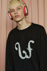U SHEET MUSIC KNIT / BLACK