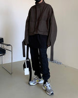 クロップハイネックジャンパー/SI Crop High-neck Jumper (2 colors)